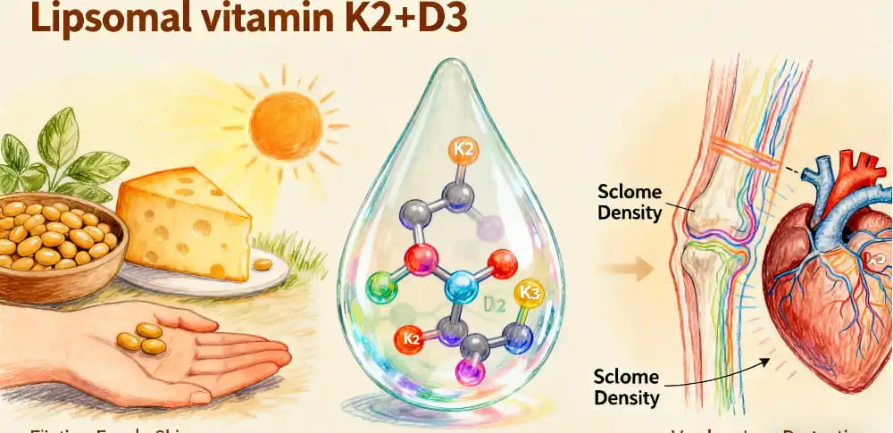 Liposomal vitamin K2+D3
