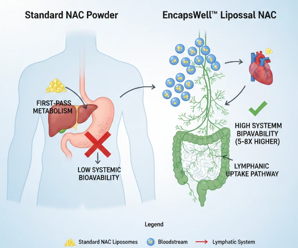 Why EncapsWell™ Liposomal NAC is more effective: The Lymphatic Advantage